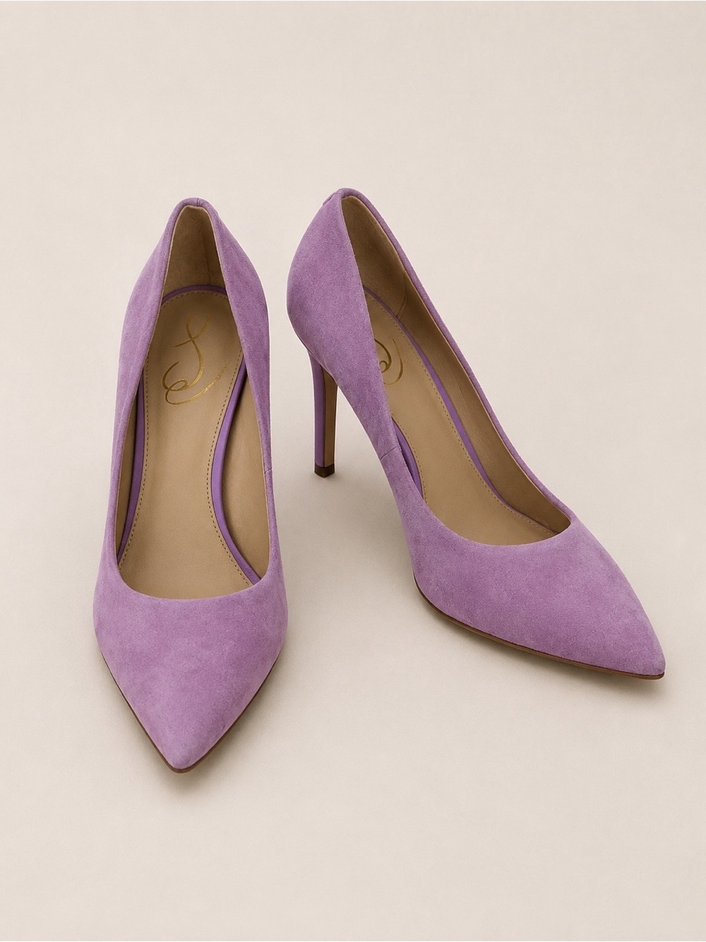 Sam Edelman Hazel - Lilac Suede Pointed Toe Pumps - Picture 2 of 8